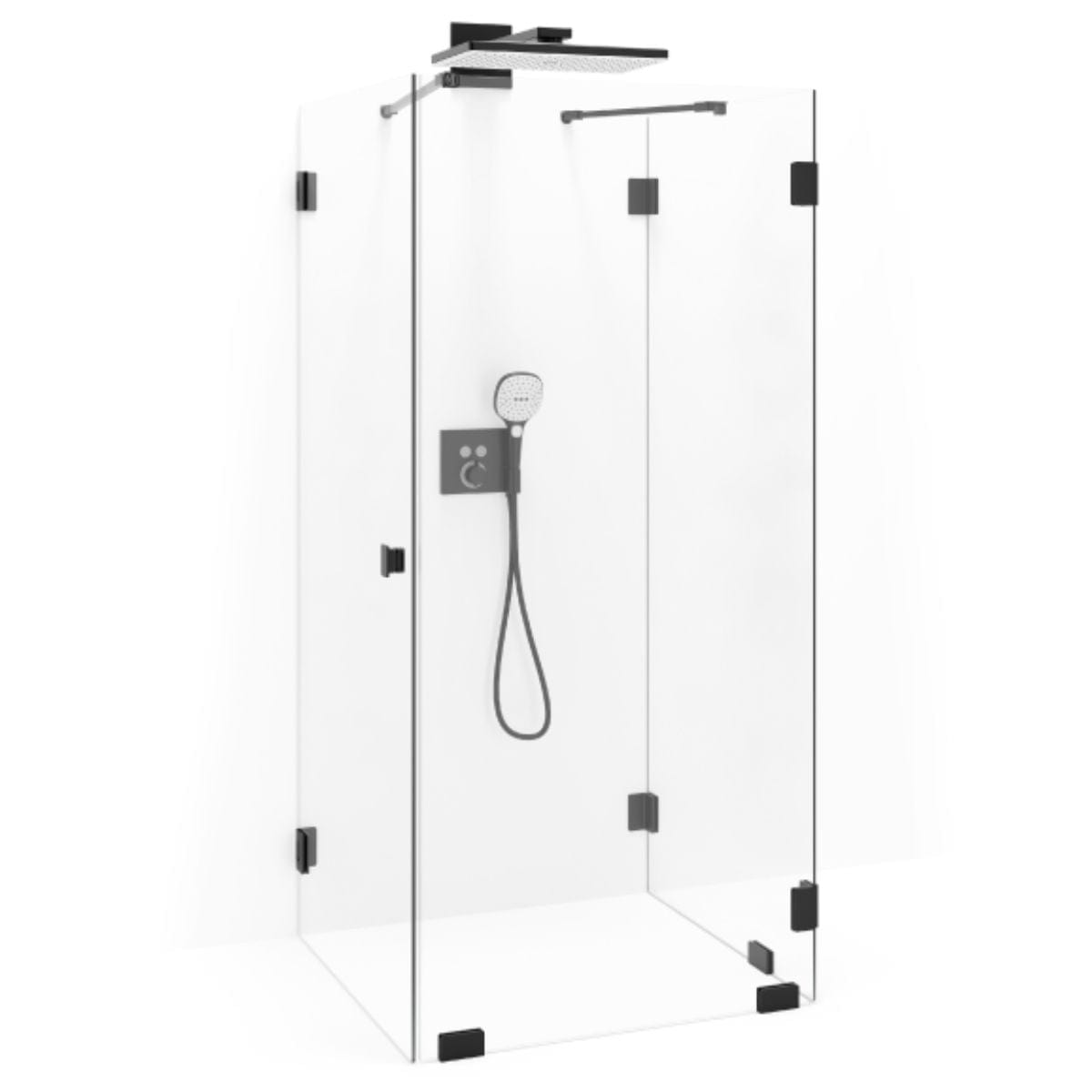 Macro Design Grace Dusj Spesial 10 Svart matt / Briljant glass Macro Design Dusjnisje GRO-DSL10MSKLSPC