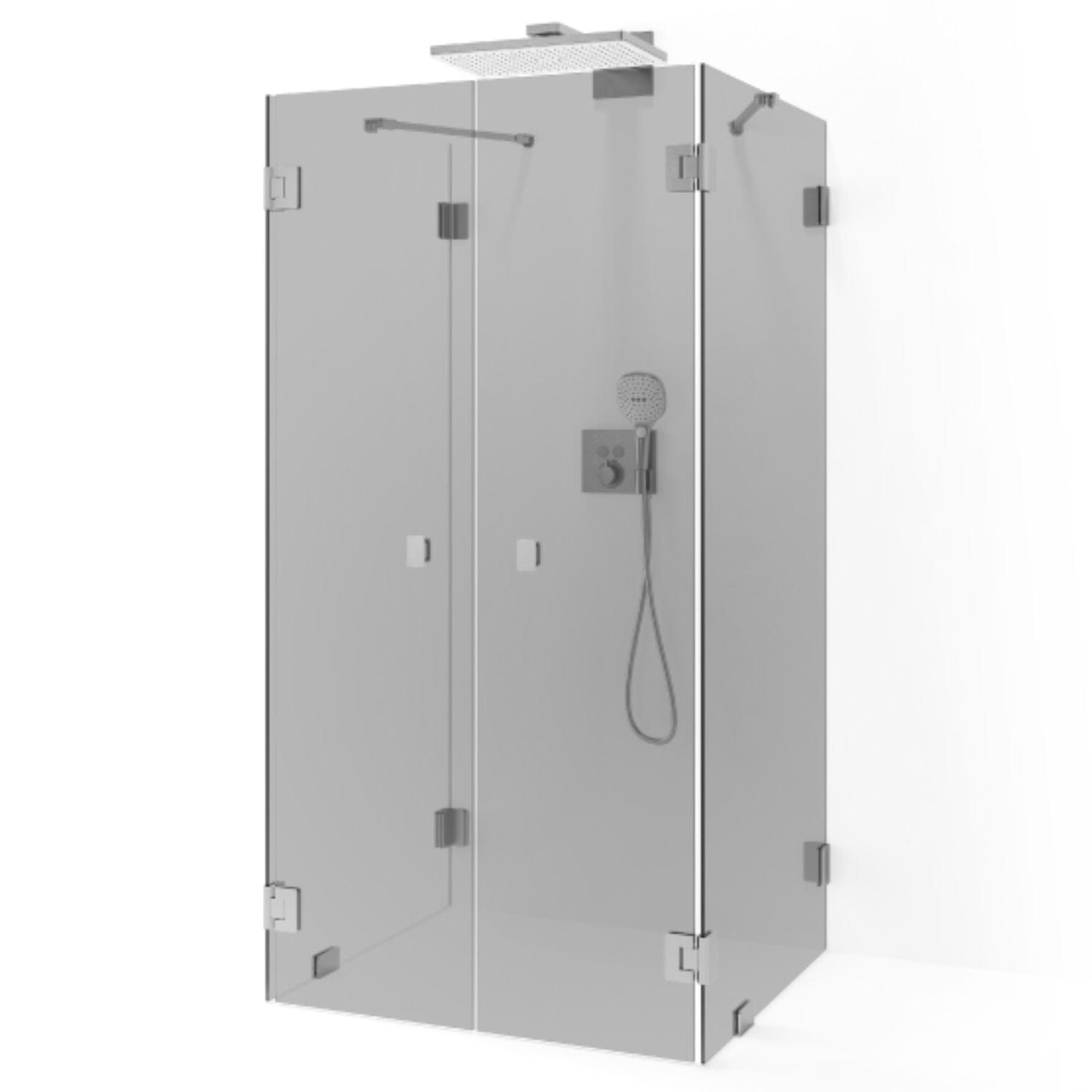 Macro Design Grace Dusj Spesial 13 Børstet / Tonet glass Macro Design Dusjnisje GRO-DSL13BOTOSPC