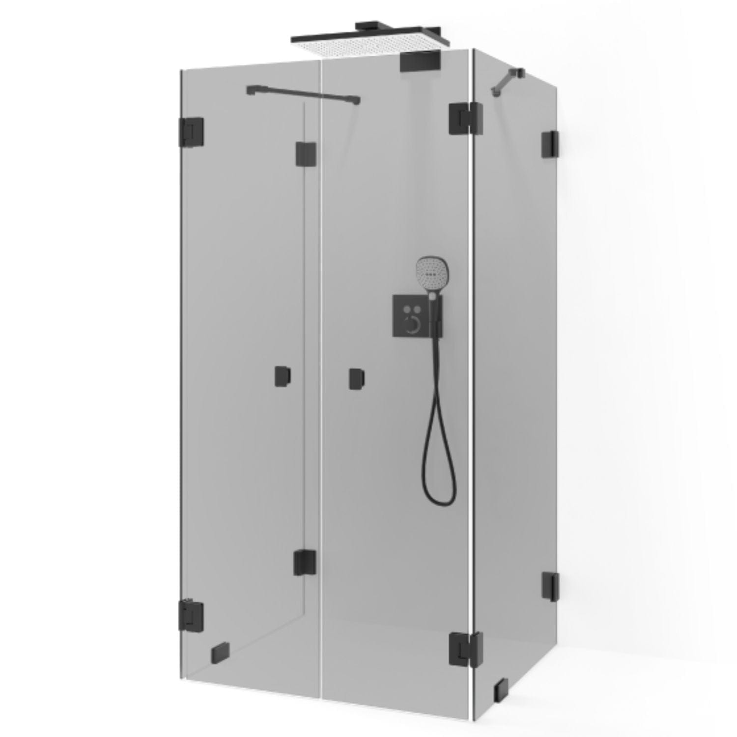 Macro Design Grace Dusj Spesial 13 Svart matt / Tonet glass Macro Design Dusjnisje GRO-DSL13MSTOSPC