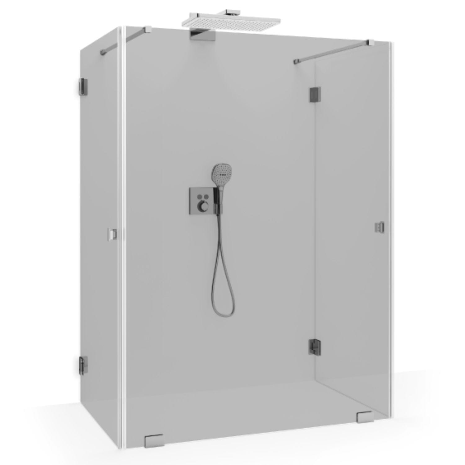 Macro Design Grace Dusj Spesial 4 Krom / Tonet glass Macro Design Dusjvegg GRO-DSL4KTOSPC