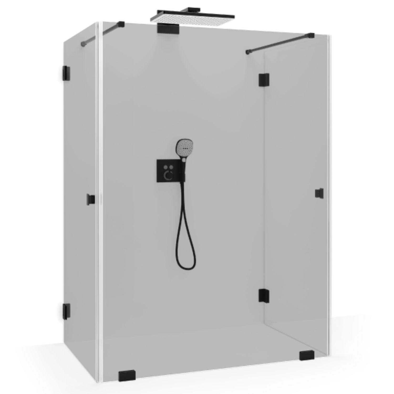 Macro Design Grace Dusj Spesial 4 Svart matt / Tonet glass Macro Design Dusjvegg GRO-DSL4MSTOSPC