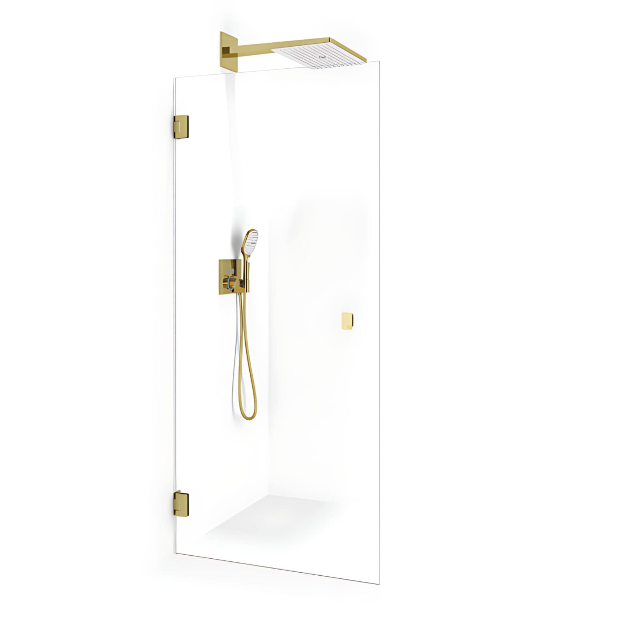 Macro Design Grace Dusjdør Rett B70-100cm Gull / 70cm / Klart glass Macro Design Dusjdør BUN-DSLFID70KLF
