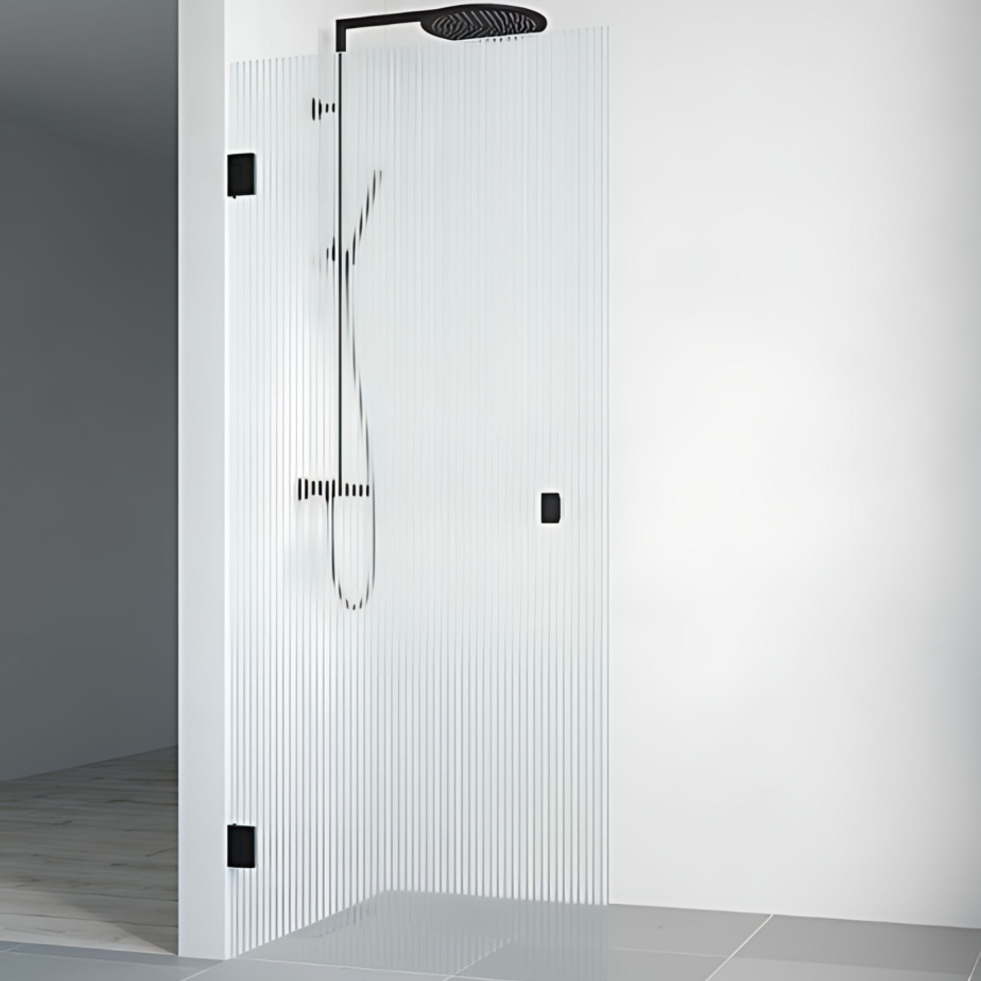 Macro Design Grace Dusjdør Rett B70-100cm Svart matt / 90cm / Briljant linjeglass Macro Design Dusjdør BUN-DSLFIMS90LI