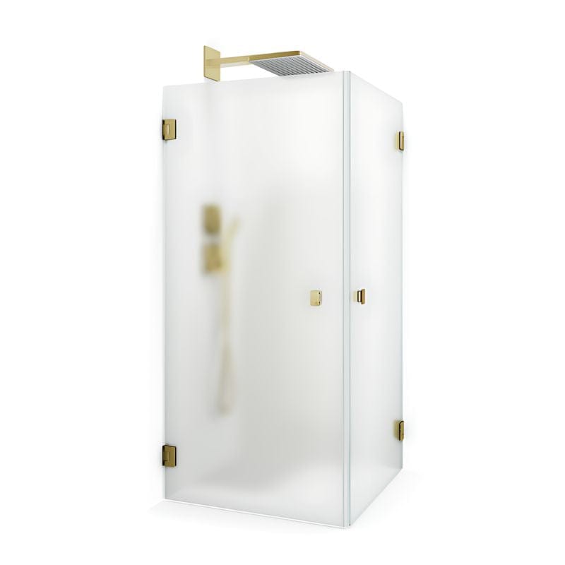 Macro Design Grace Dusjhjørne Rett Gull / 70x70cm / Briljant ice glass Macro Design Dusjhjørne BUN-DSLID77IC