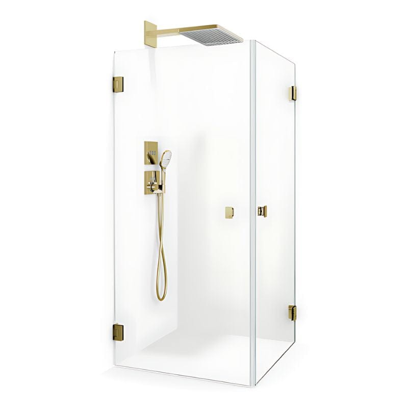 Macro Design Grace Dusjhjørne Rett Gull / 70x70cm / Klart Glass Macro Design Dusjhjørne BUN-DSLID77KLF