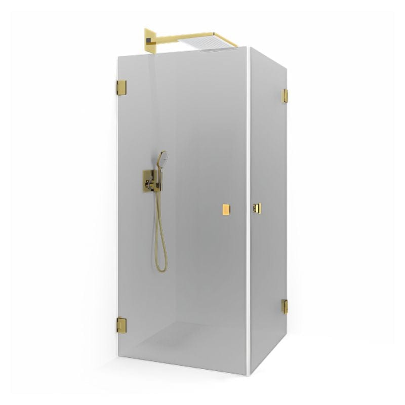 Macro Design Grace Dusjhjørne Rett Gull / 70x70cm / Tonet glass Macro Design Dusjhjørne BUN-DSLID77TO