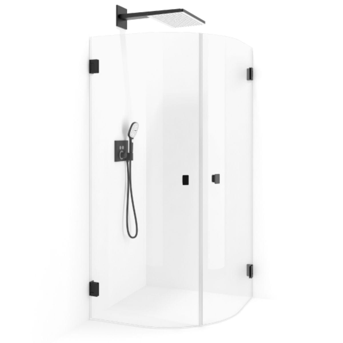 Macro Design Grace Dusjhjørne Rund Svart matt / 70x70cm / Briljant Macro Design Dusjhjørne BUN-DSLCMS77KL