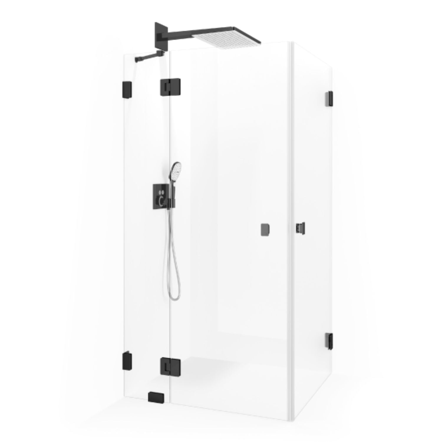 Macro Design Grace Dusjhjørne Spesial 1 Svart matt / Briljant glass Macro Design Dusjhjørne GRO-DSL1MSKLSPC