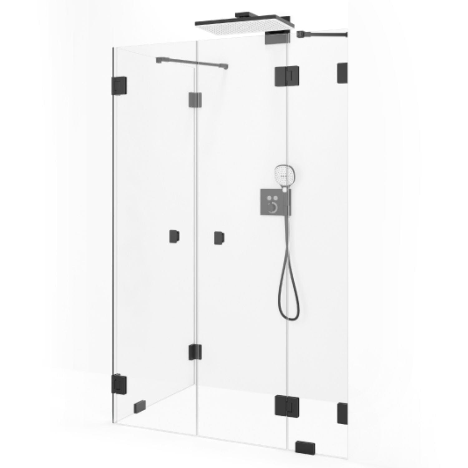 Macro Design Grace Dusjhjørne Spesial 16 Svart matt / Briljant ice glass Macro Design Dusjhjørne GRO-DSL16MSICSPC