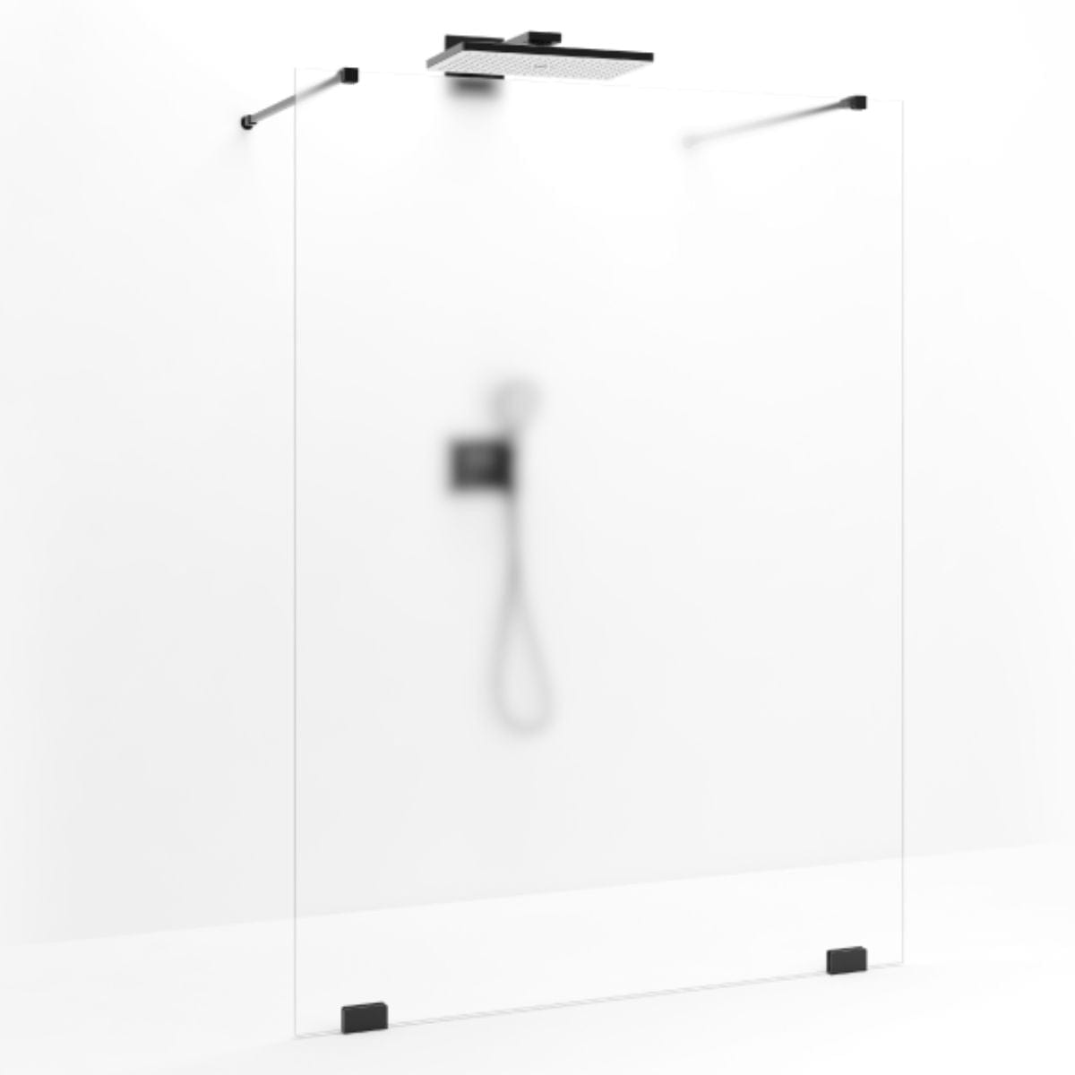 Macro Design Grace Dusjvegg Walk In Shower B120-140cm Svart matt / 120cm / Briljant ice Macro Design Dusjvegg BUN-DSLFVMS120IC