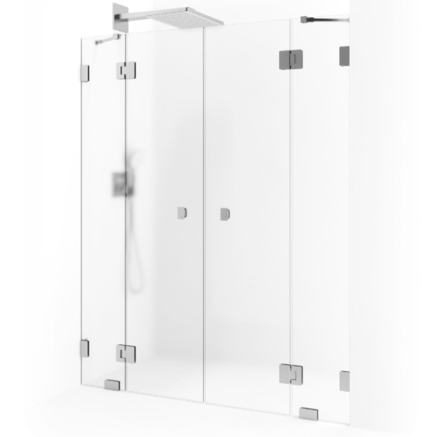 Macro Design Grace Nisjedusj Spesial 6 Børstet / Briljant ice glass Macro Design Dusjvegg GRO-DSL6BOICSPC