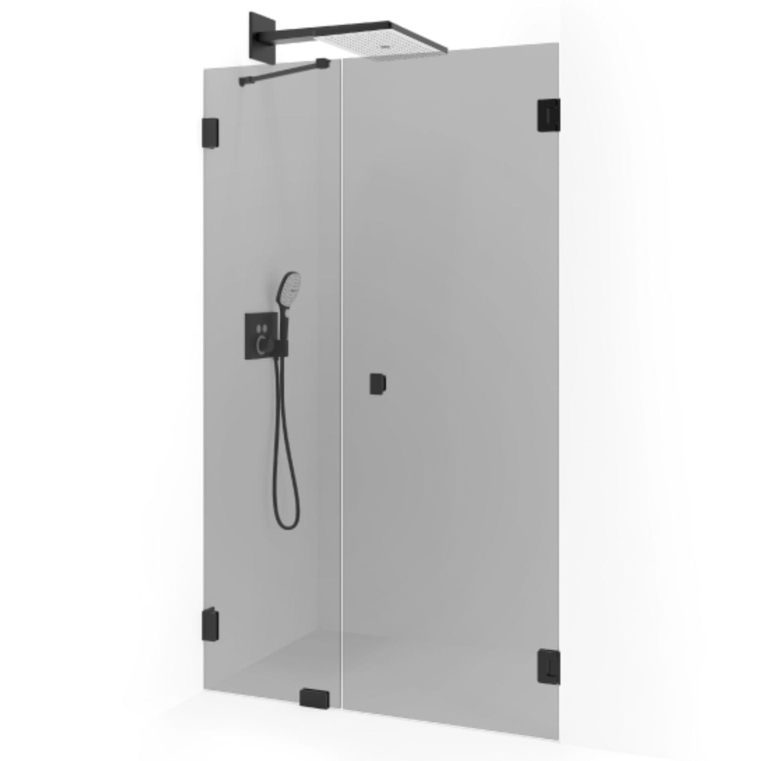 Macro Design Grace Nisjedusj Spesial 7 Svart matt / Tonet glass Macro Design Dusjvegg GRO-DSL7MSTOSPC