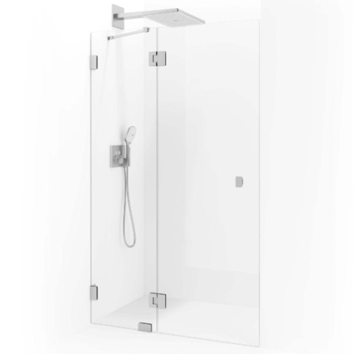 Macro Design Grace Nisjedusj Spesial 8 Børstet / Briljant glass Macro Design Dusjnisje GRO-DSL8BOKLSPC