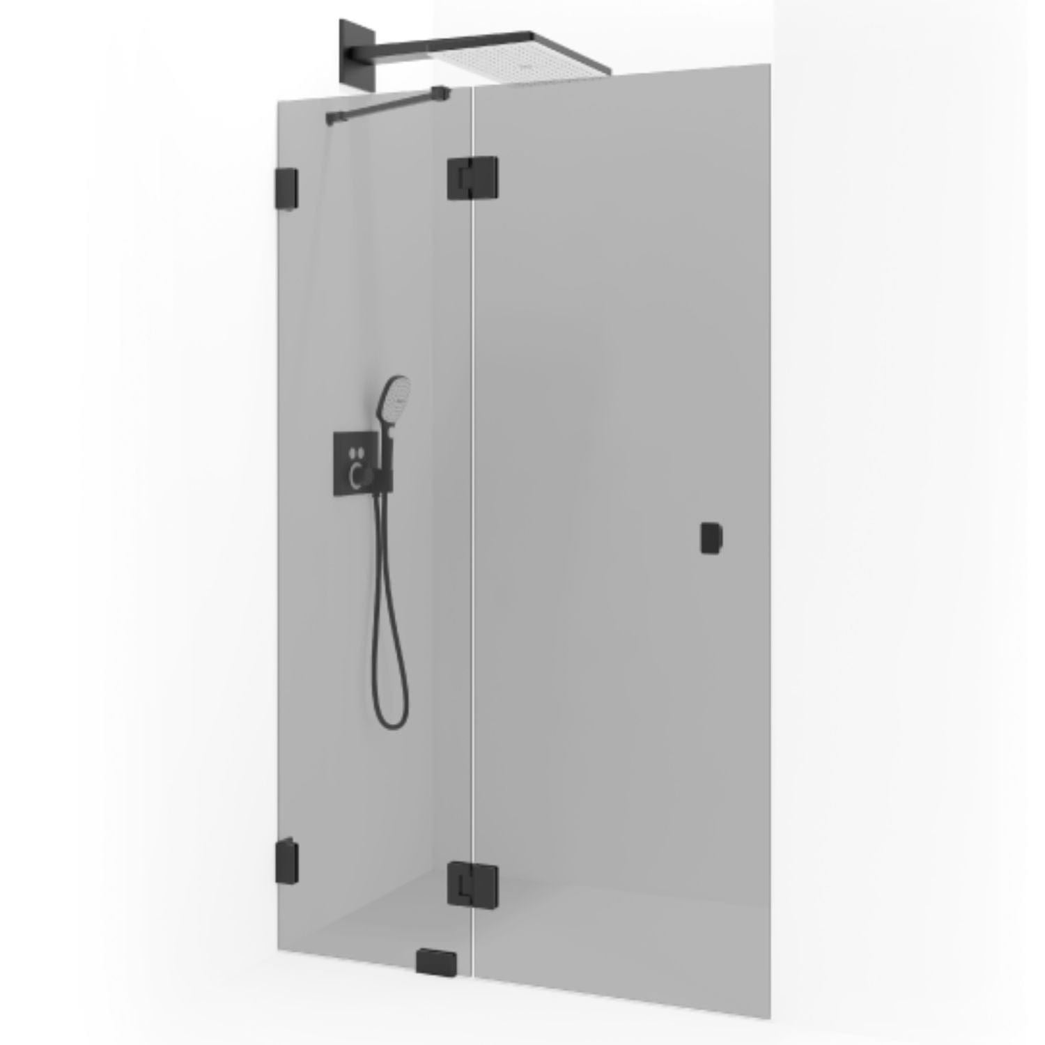 Macro Design Grace Nisjedusj Spesial 8 Svart matt / Tonet glass Macro Design Dusjnisje GRO-DSL8MSTOSPC