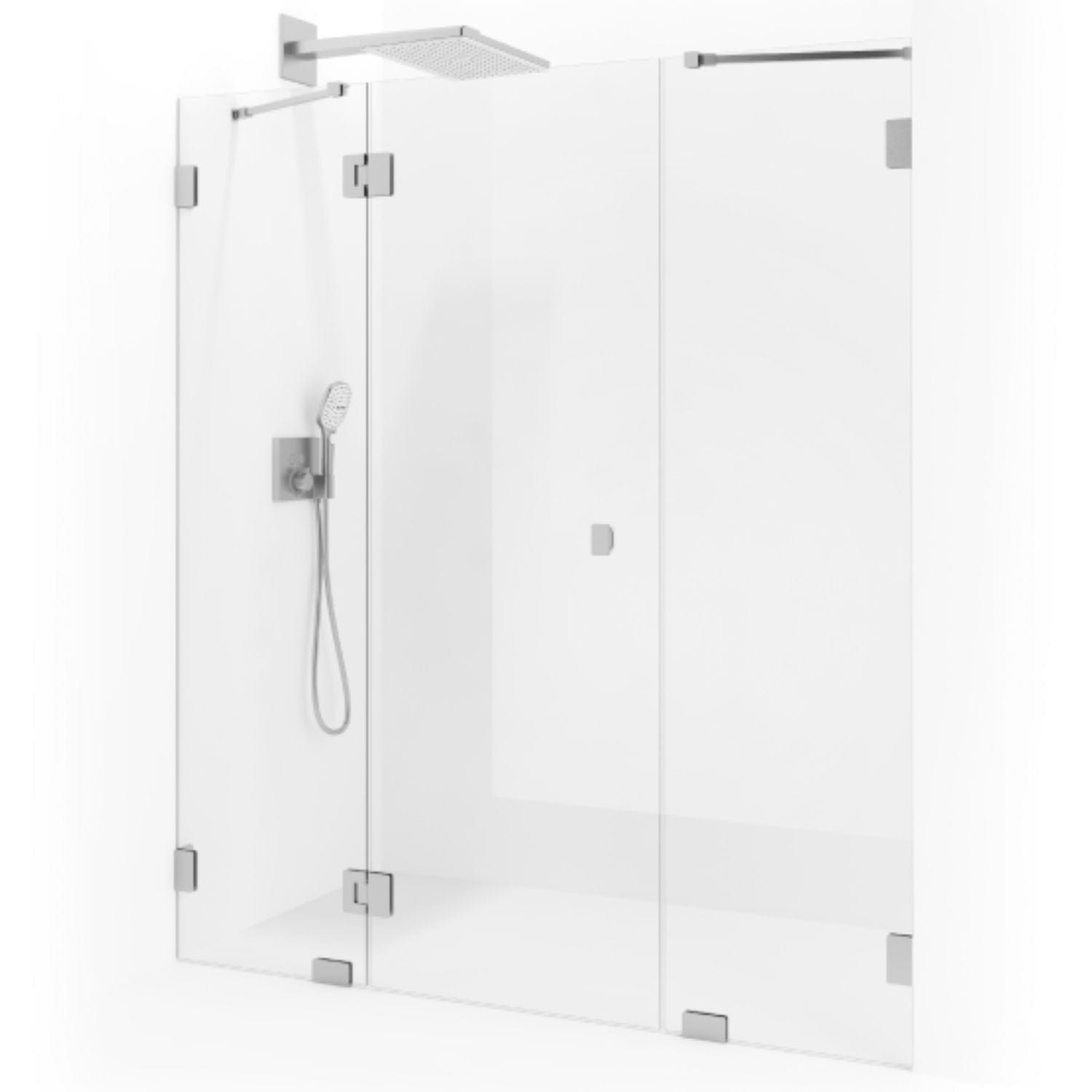 Macro Design Grace Nisjedusj Spesial 9 Børstet / Briljant glass Macro Design Dusjnisje GRO-DSL9BOKLSPC