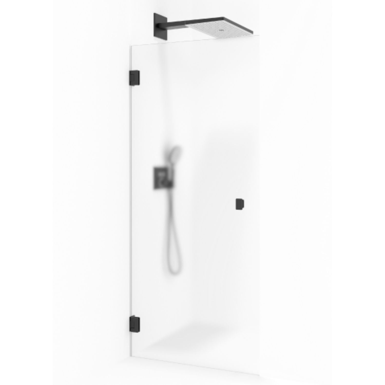 Macro Design GRACE Nisjedusj Svart matt / Ice glass Macro Design Dusjnisje GRO-DSLNMSSPCIC