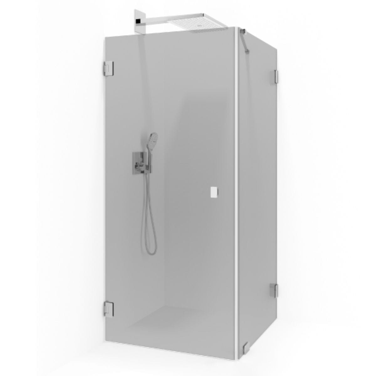 Macro Design Grace Swing Dusjhørne Kombi (dør+vegg) Krom / 70x70cm / Tonet Macro Design Dusjhjørne BUN-DSLWK77TO