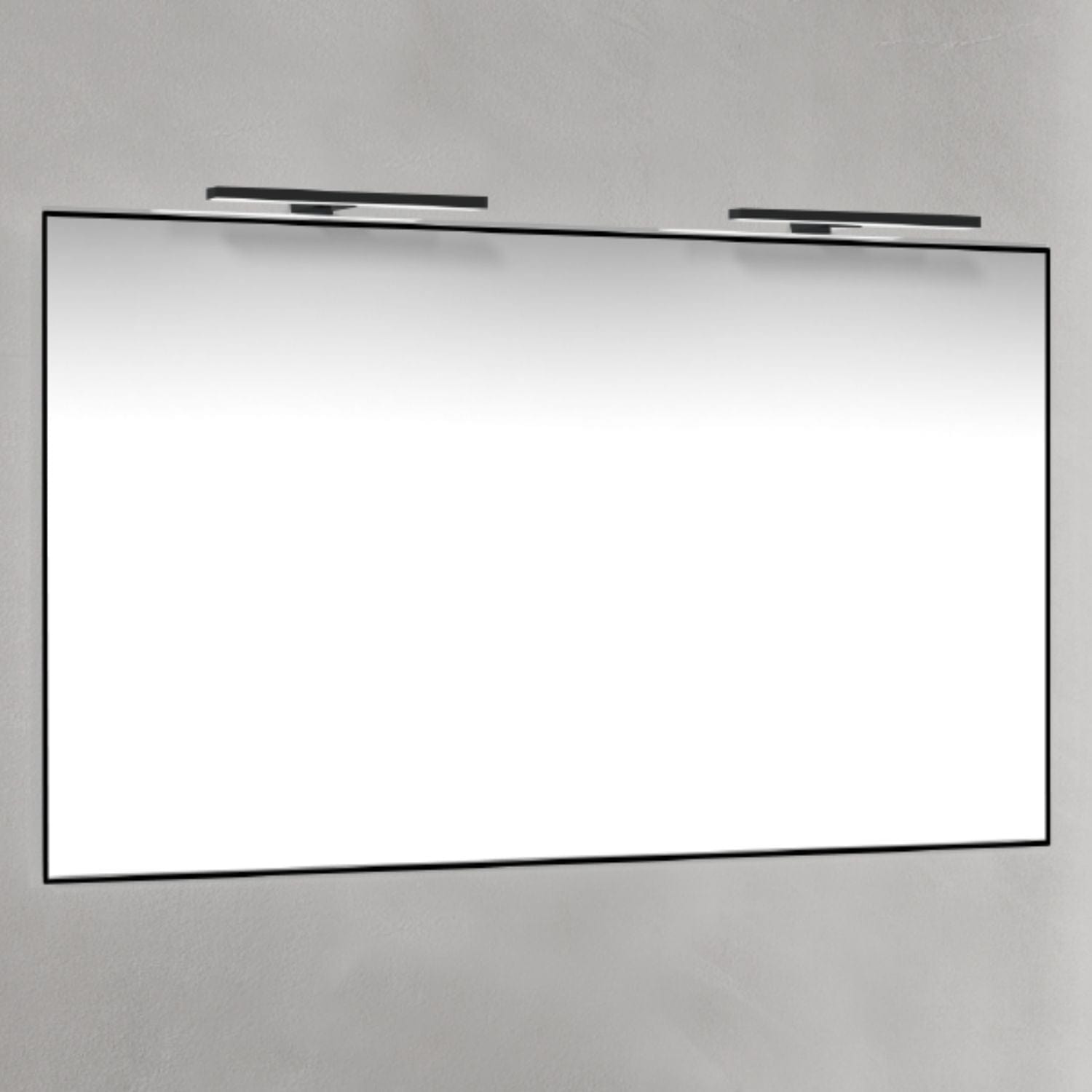 Macro Design Rammespeil T-belysning LED Svart / 120cm Macro Design Baderomsspeil BUN-IP12070SRSTL