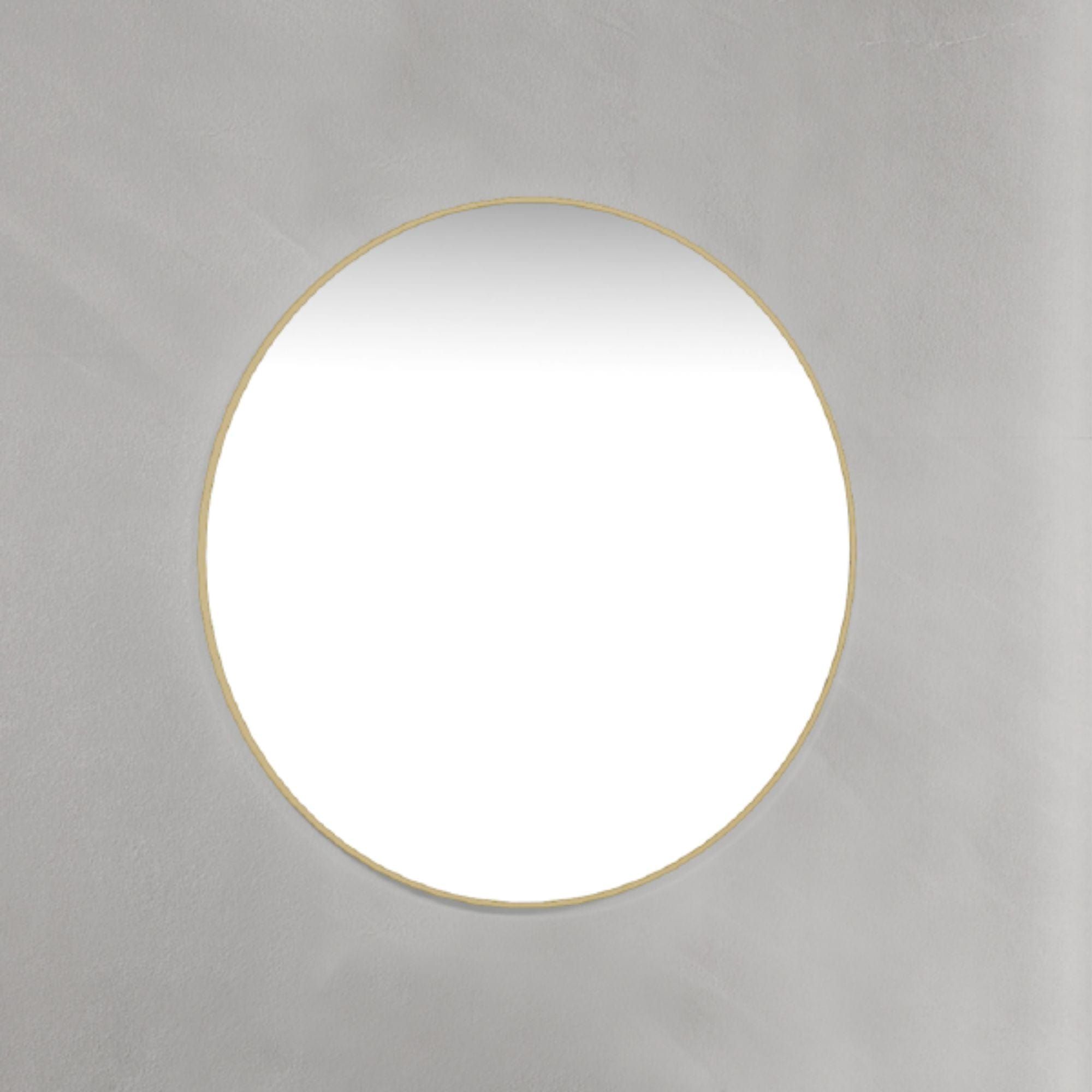 Macro Design Rundt Rammespeil med/uten lys Messing / 70cm / uten ambilight Macro Design Baderomsspeil