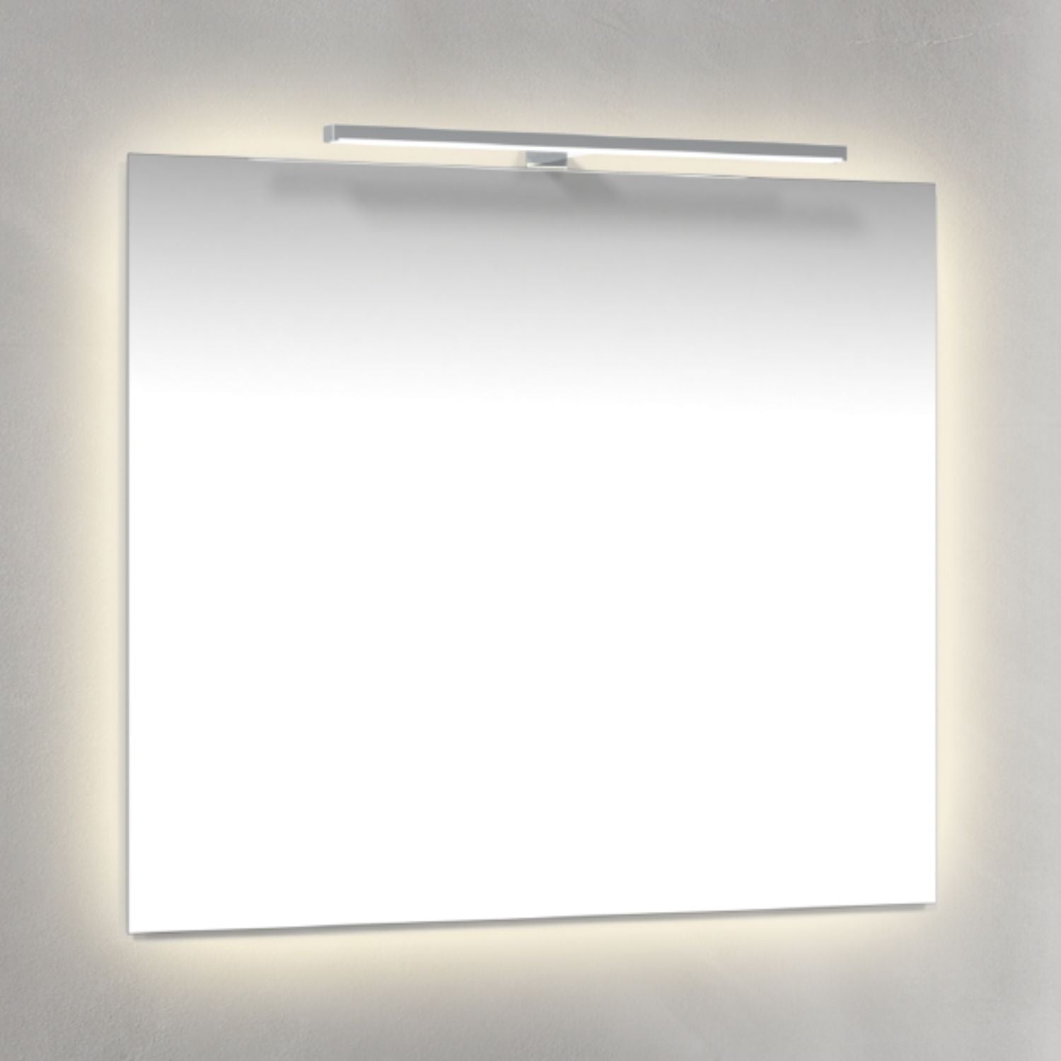 Macro Design Speil T-belysning LED - med Ambilight Krom / 80cm Macro Design Baderomsspeil BUN-IP8070ATL