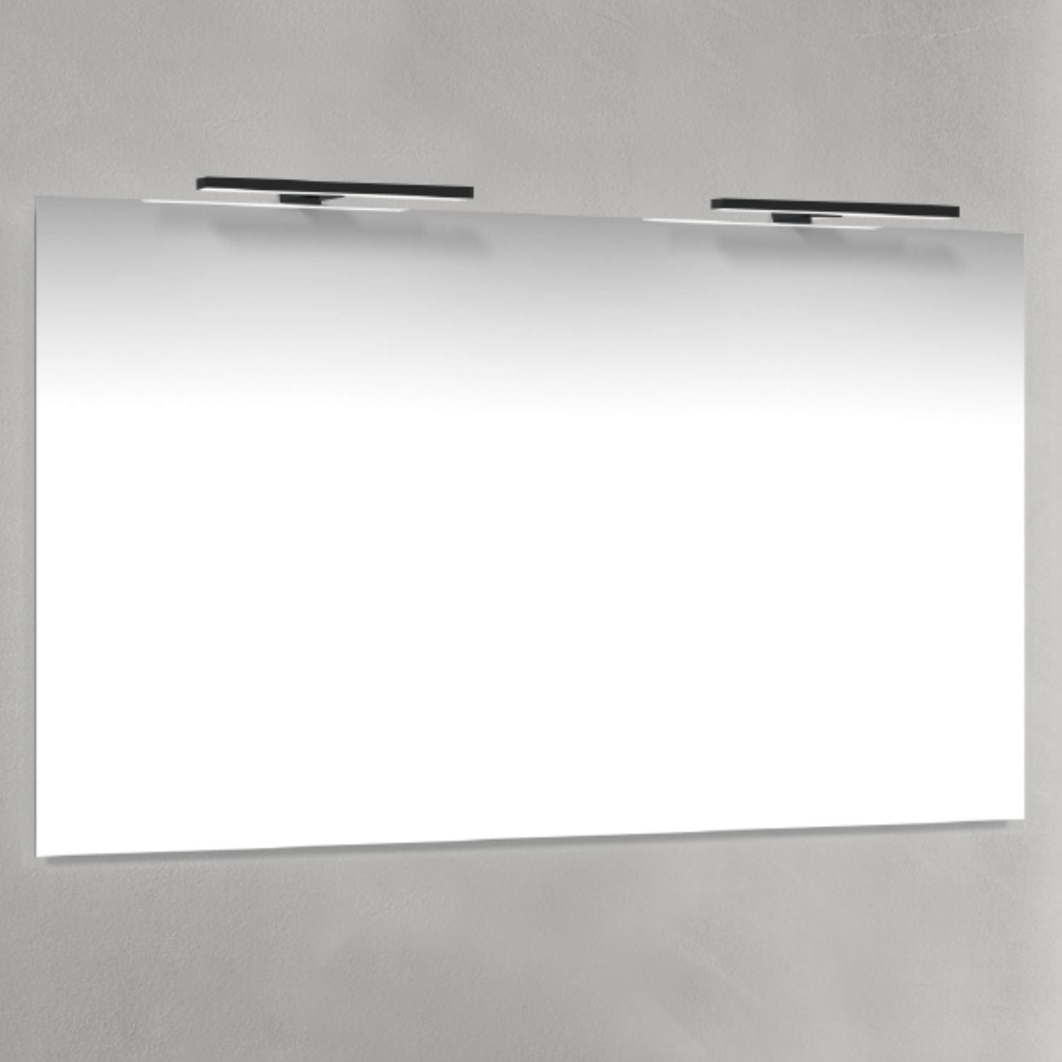 Macro Design Speil T-belysning LED Svart / 120cm Macro Design Baderomsspeil BUN-IP12070STL