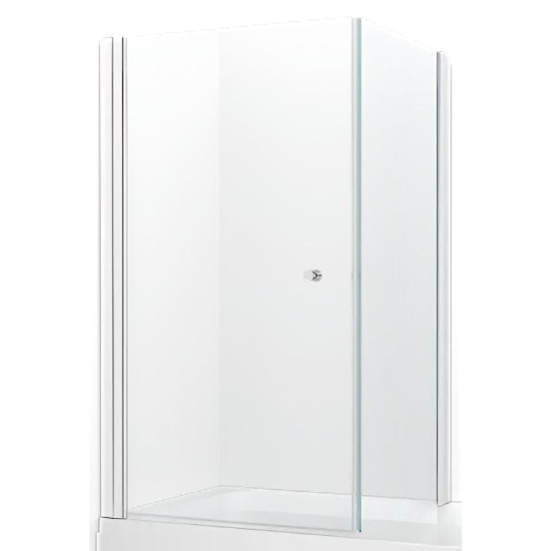 Macro Design SPIRIT Badekarvegg Hjørne Hvit / 68x83cm / Klart glass Macro Design Badekarvegg GRO-DBSH6883VKL