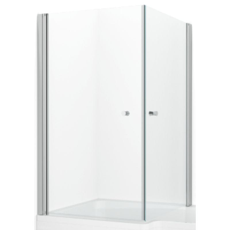 Macro Design SPIRIT Badekarvegg Hjørne Krom / 83x83cm / Klart glass Macro Design Badekarvegg GRO-DBSH8383GKL