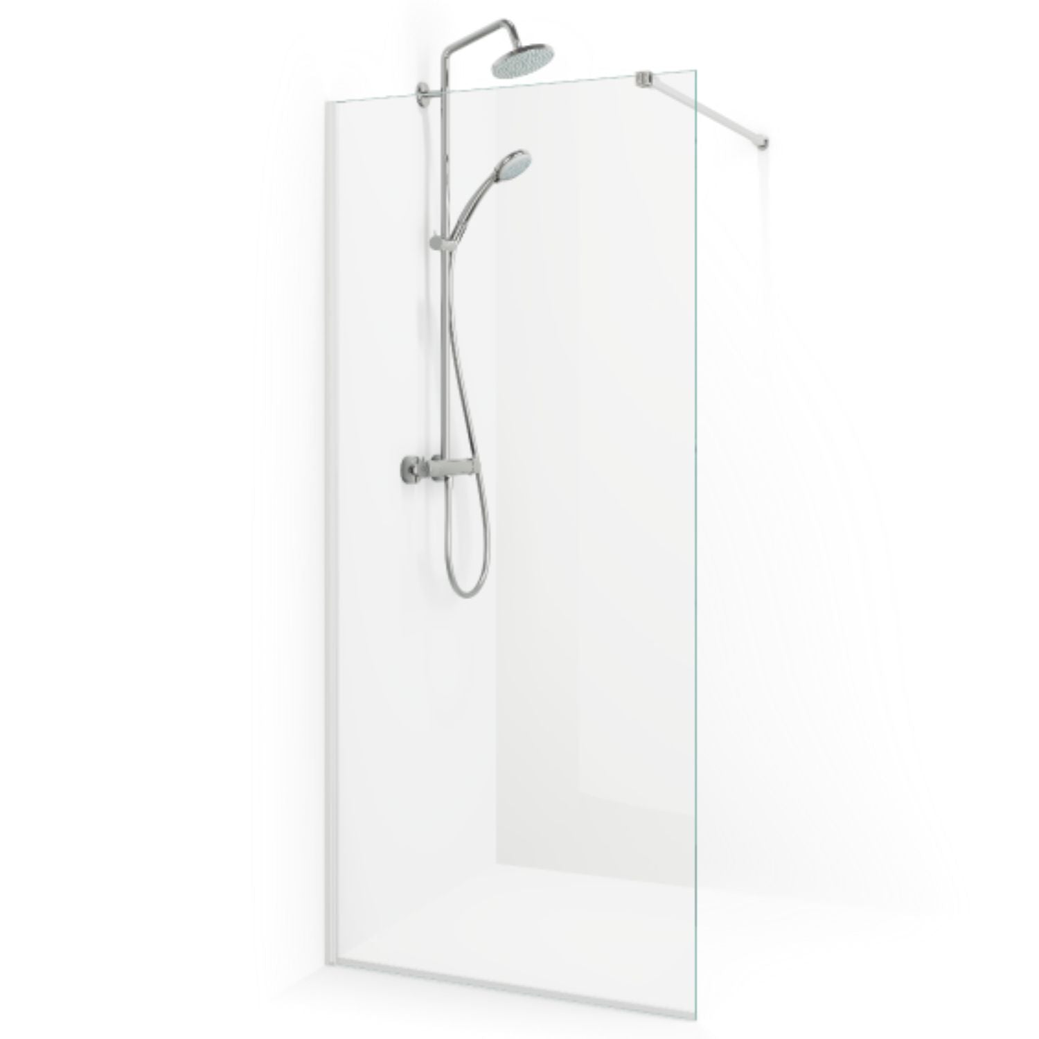 Macro Design SPIRIT Dusj Skjermvegg Fast Hvit / 67cm / Klart glass Macro Design Dusjvegg BUN-DSVV67VKL