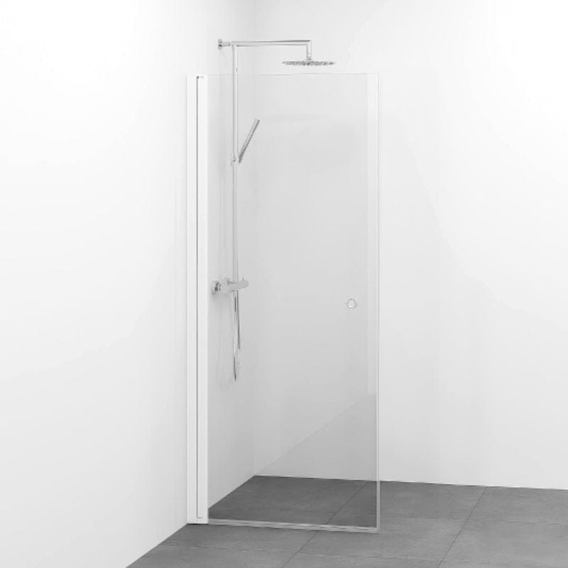 Macro Design SPIRIT Dusjdør Rett med hullgrep Hvit matt / 67cm / Klart glass Macro Design Dusjdør GRO-7270915