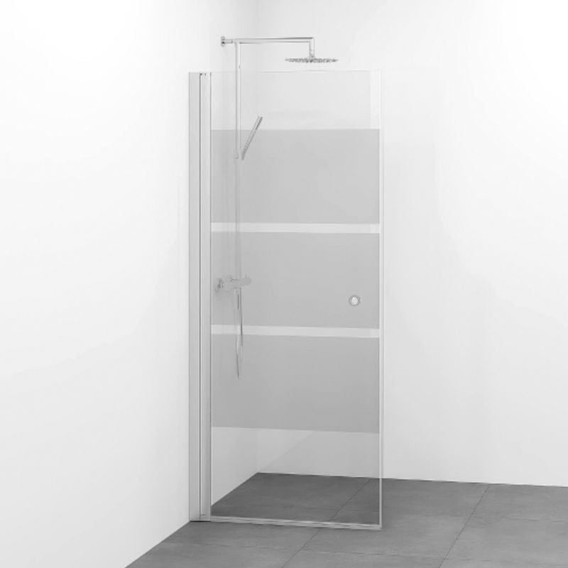 Macro Design SPIRIT Dusjdør Rett med hullgrep Matt aluminium / 67cm / Screen glass Macro Design Dusjdør GRO-7270884
