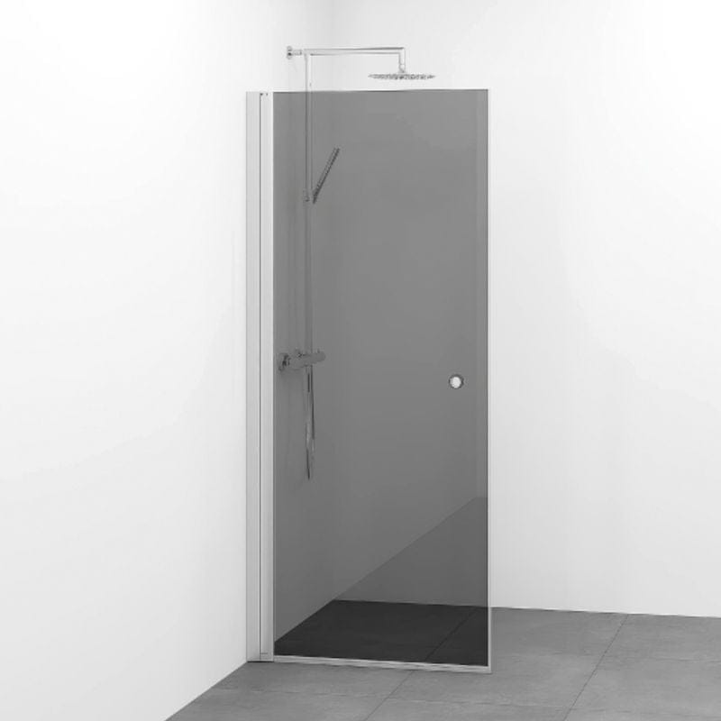 Macro Design SPIRIT Dusjdør Rett med hullgrep Matt aluminium / 67cm / Tonet glass Macro Design Dusjdør GRO-7270885