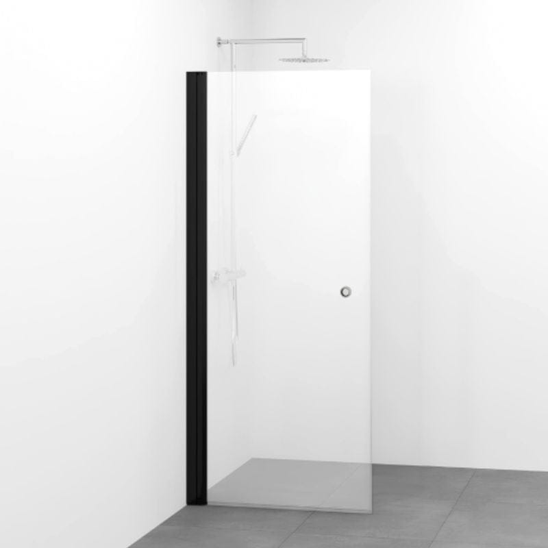 Macro Design SPIRIT Dusjdør Rett med hullgrep Svart matt / 67cm / Ice glass Macro Design Dusjdør GRO-7311906