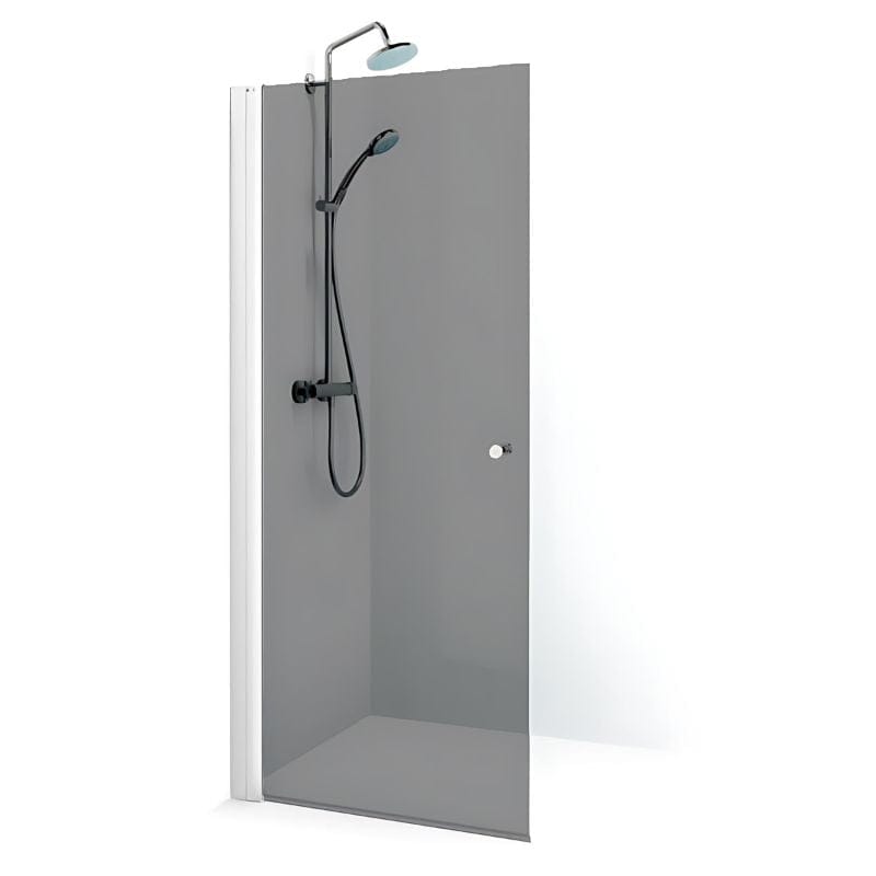 Macro Design SPIRIT Dusjdør Rett - med knott Hvit matt / 67cm / Tonet glass Macro Design Dusjdør BUN-DSSKV67KTO