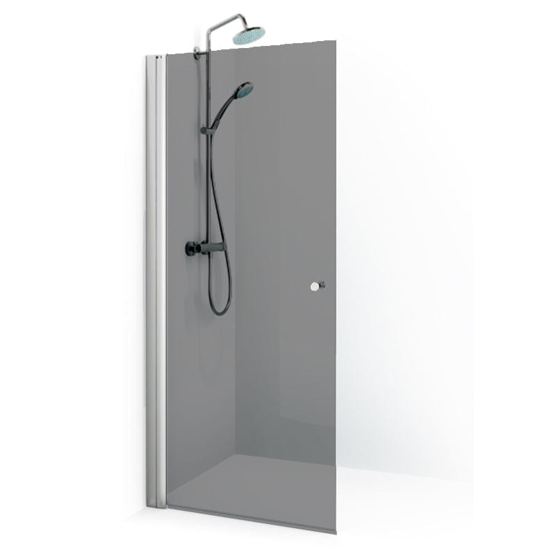 Macro Design SPIRIT Dusjdør Rett - med knott Krom / 67cm / Tonet glass Macro Design Dusjdør BUN-DSSKG67KTO