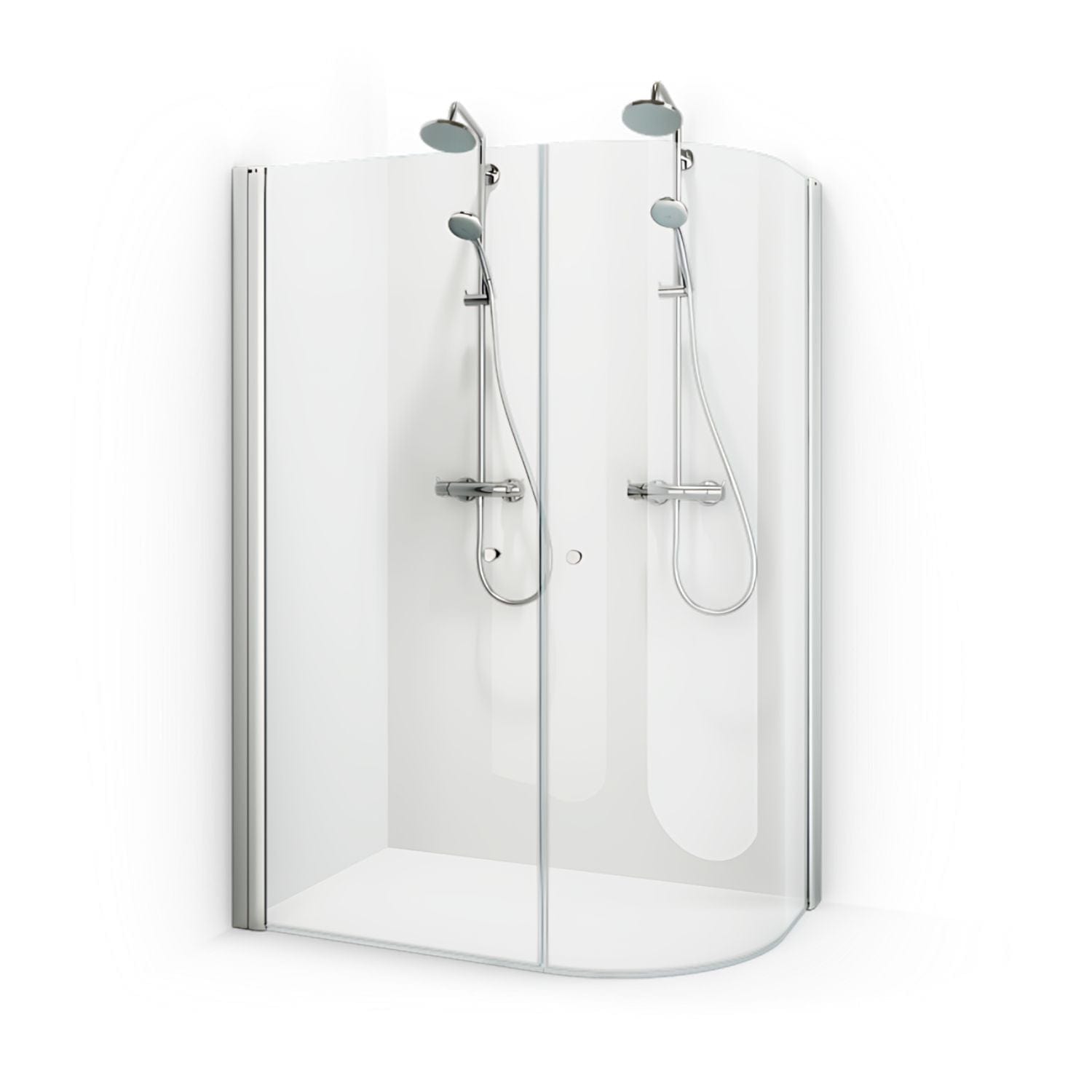 Macro Design SPIRIT Dusjhjørne J Matt aluminium / 68x114cm / Klart glass Macro Design Dusjhjørne BUN-DHSJN68114KL