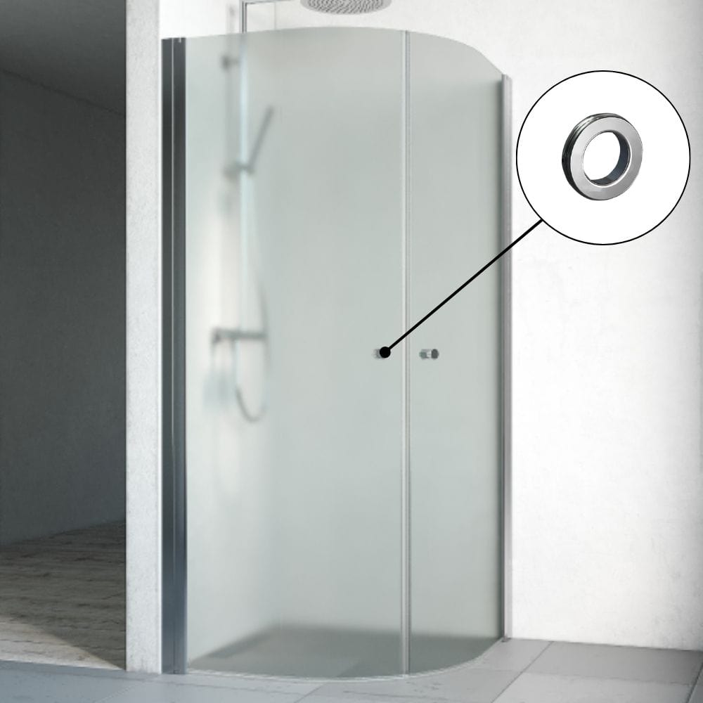Macro Design SPIRIT Dusjhjørne Rund med hullgrep Krom / 70x70cm / Ice glass Macro Design Dusjhjørne BUN-DHSCG707GIC