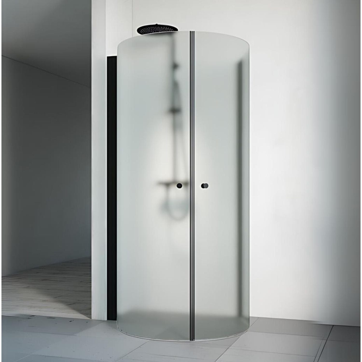 Macro Design SPIRIT Dusjhjørne U Ice glass Svart / 67x90cm Macro Design Dusjhjørne BUN-DHSUS679IC