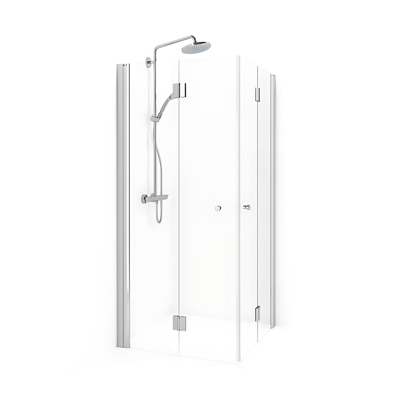 Macro Design SPIRIT Dusjhjørne Vik Rett - med knott Krom / 70x70cm / Klart glass Macro Design Dusjhjørne BUN-DSVKI707GKL