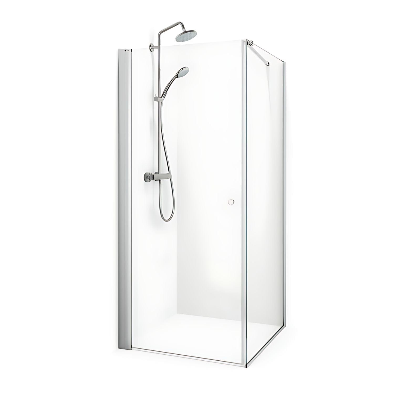 Macro Design SPIRIT Nisjedusj Swing Matt aluminium / 70x70cm / Klart glass Macro Design Dusjnisje BUN-DSSV77NKL