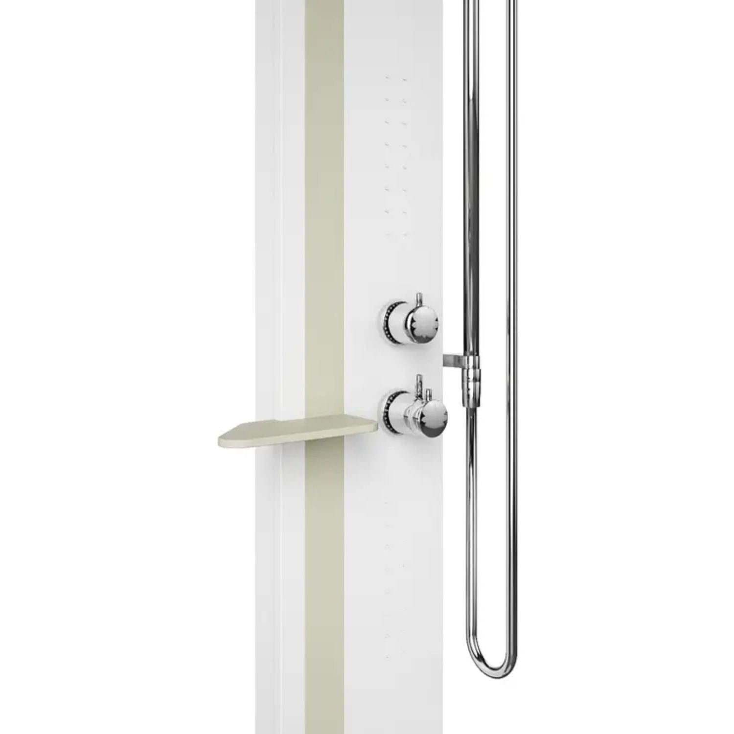 Novellini Line 1 Dusjsøyle Hvit matt / dus grå / Nei Novellini Dusjsøyle KO-LINE1T-UN2