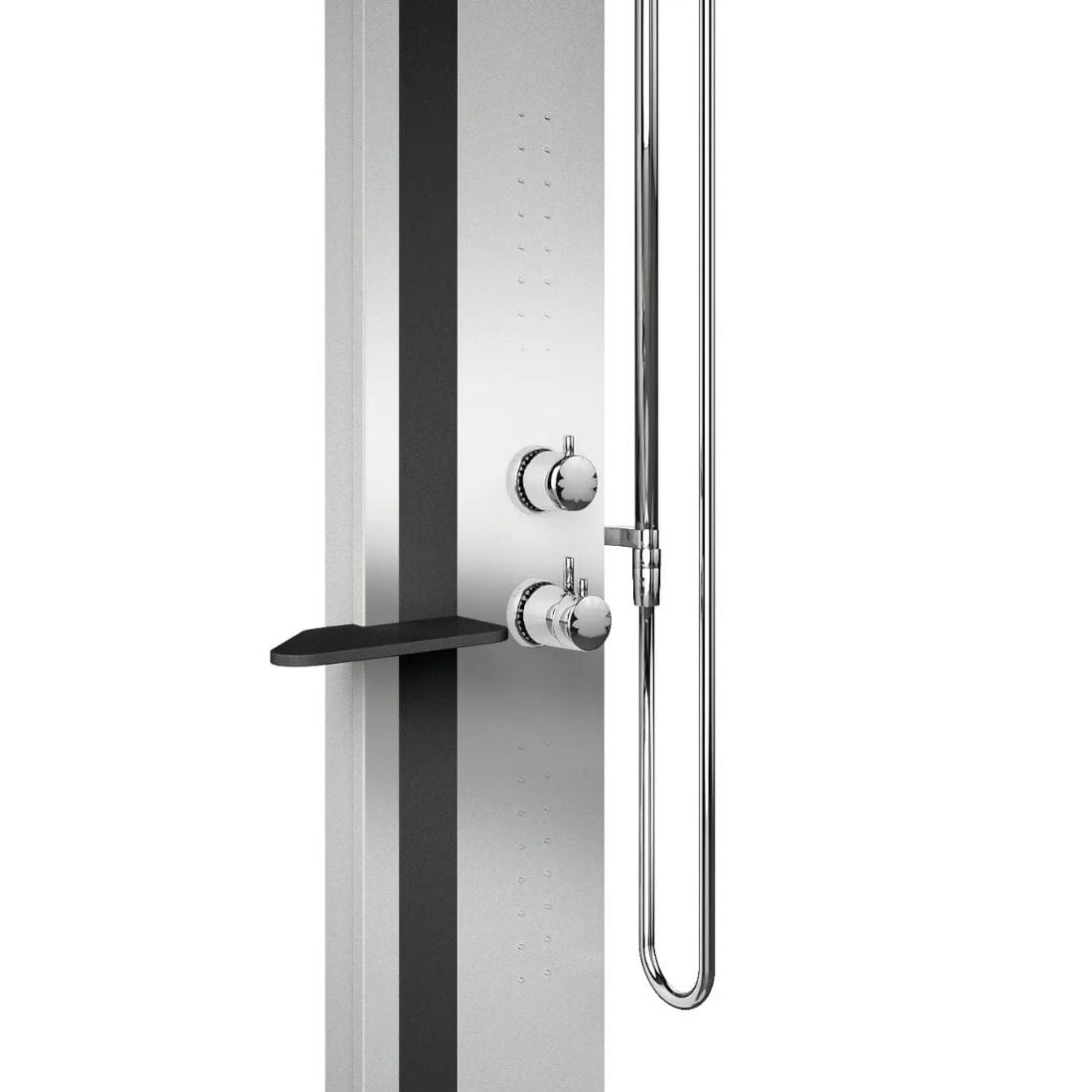 Novellini Line 2 Dusjsøyle Sølv / svart matt / Nei Novellini Dusjsøyle KO-LINE2T-BH