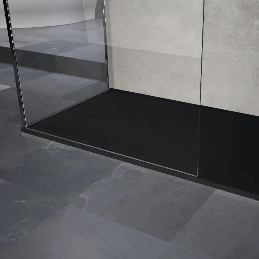 Novellini Novosolid dusjkar Svart matt / 80x80cm Novellini Dusjtilbehør KO-NOS804-28