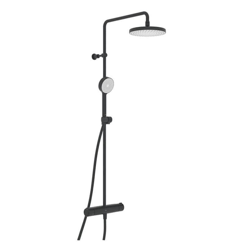 Oras Nova Rain Takdusjpakke med termostat Svart matt Oras Armatur Takdusj GRO-4202683