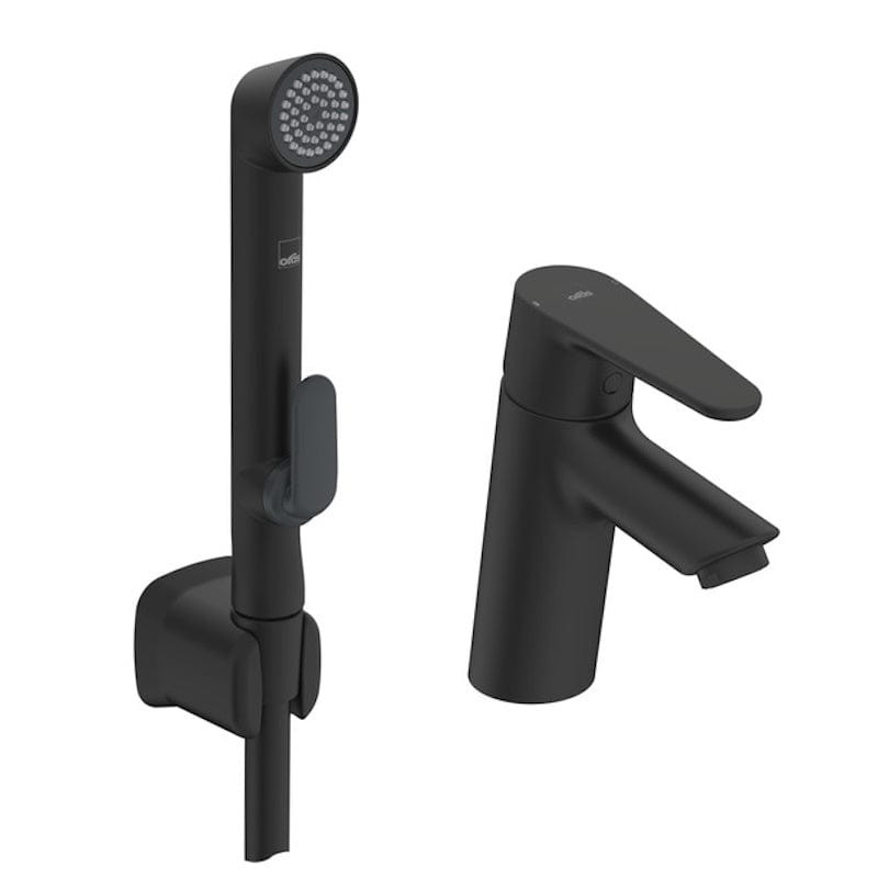 Oras Optima Servantbatteri - small standard hendel med Bidetta Svart matt Oras Armatur Servantbatteri GRO-4200673
