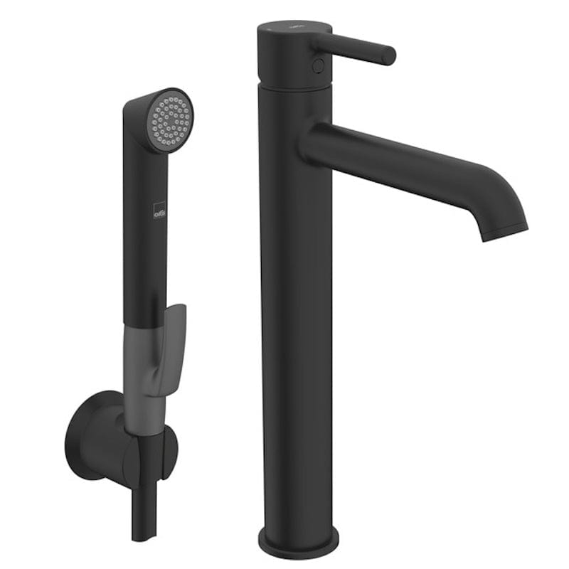 Oras Optima Style Høy Servantkran med Bidetta Svart matt Oras Armatur Servantbatteri GRO-4200665