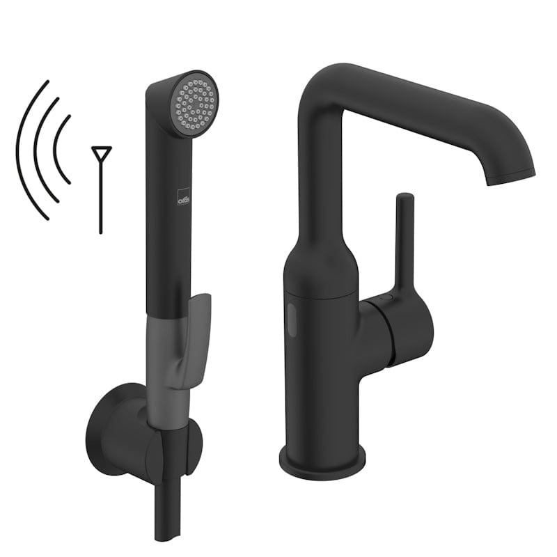 Oras Optima Style Hybrid Servantbatteri med Smart Bidetta Svart matt Oras Armatur Servantbatteri GRO-4200671