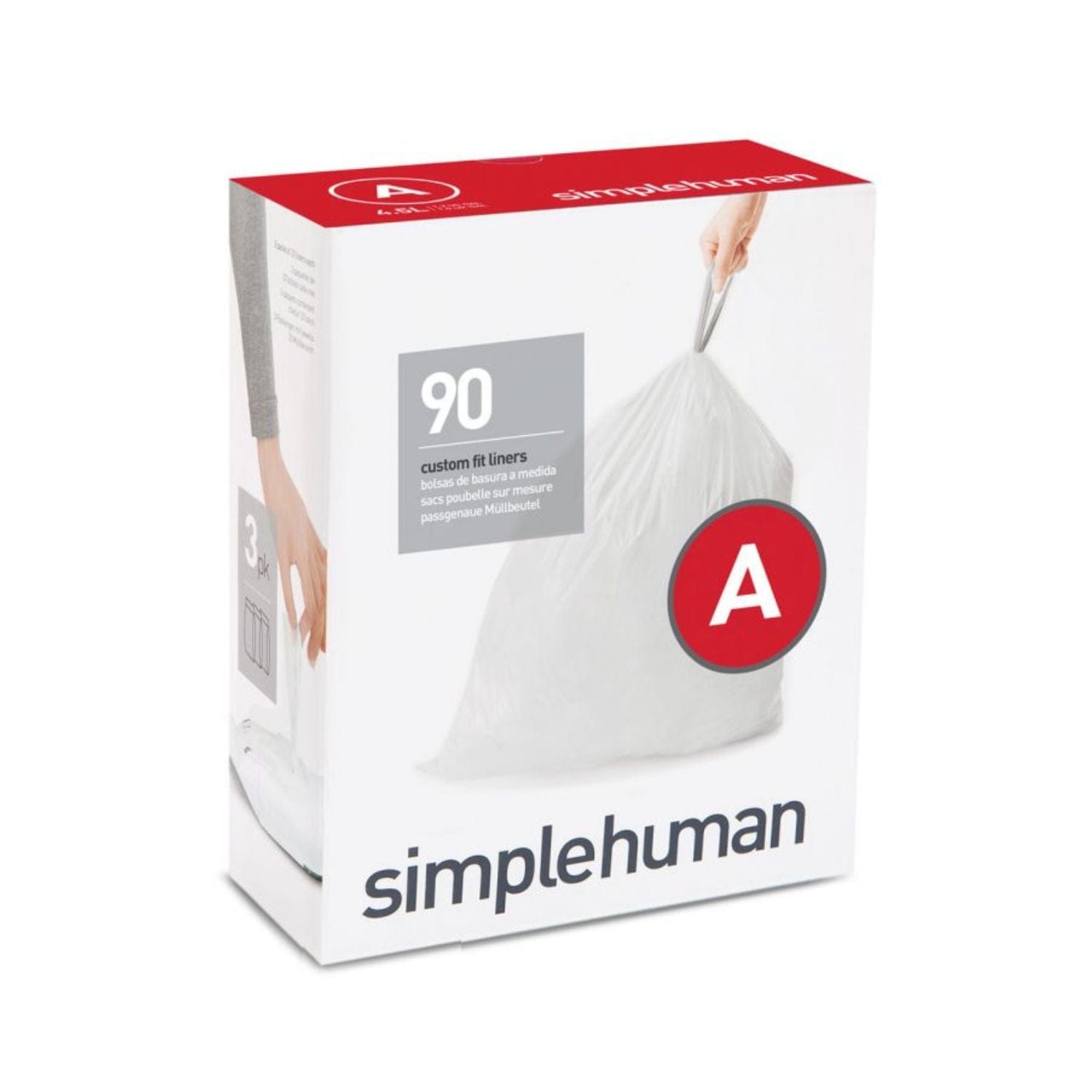 OUTLET: Simplehuman Avfallspose A 30stk 4,5L 4.5L Simplehuman Diverse baderomstilbehør UTG-SCW0250
