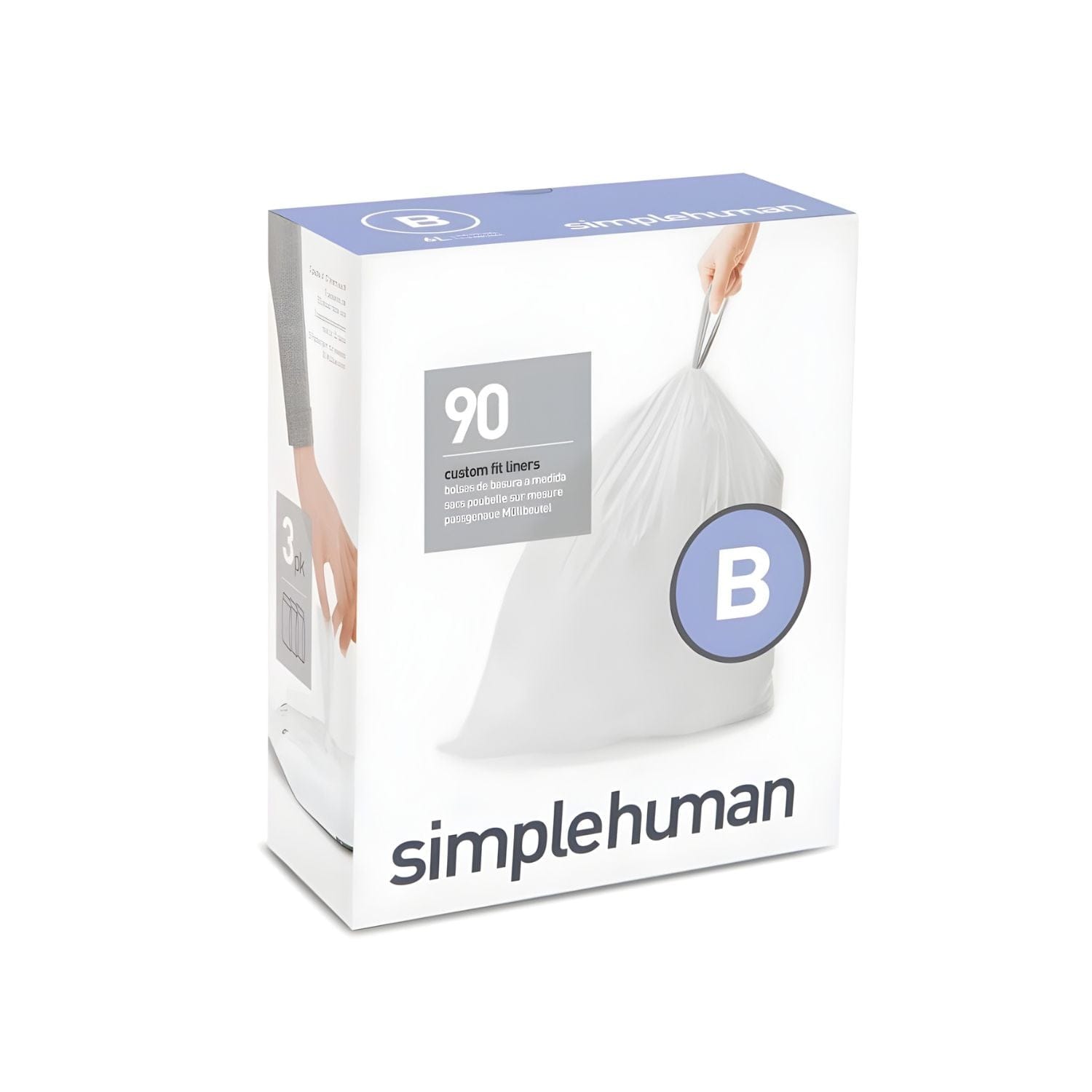 OUTLET: Simplehuman Avfallspose B 30stk 6L 6L Simplehuman Diverse baderomstilbehør UTG-SCW0251