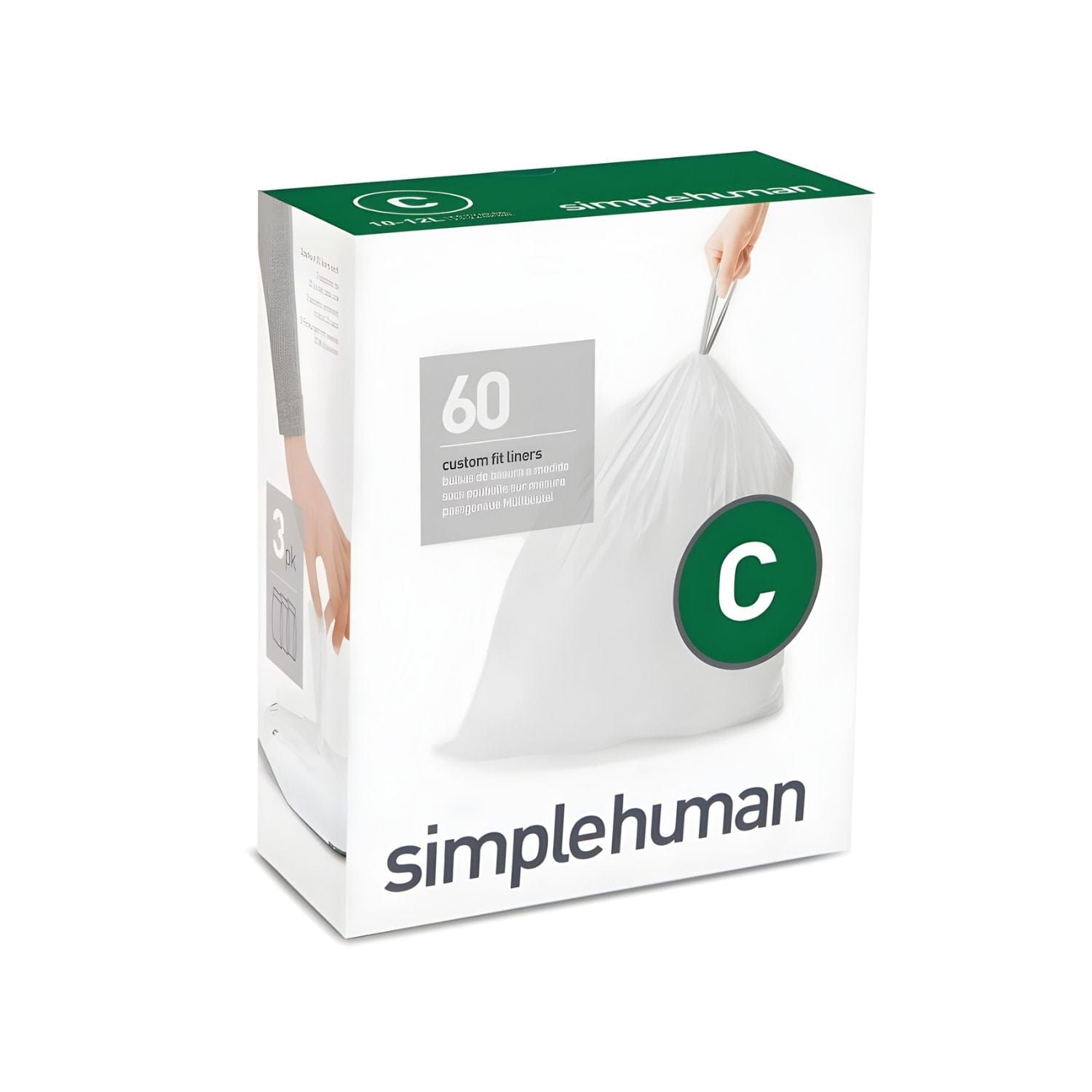 OUTLET: Simplehuman Avfallspose C 20stk 10-12L 10-12L Simplehuman Diverse baderomstilbehør UTG-SCW0252