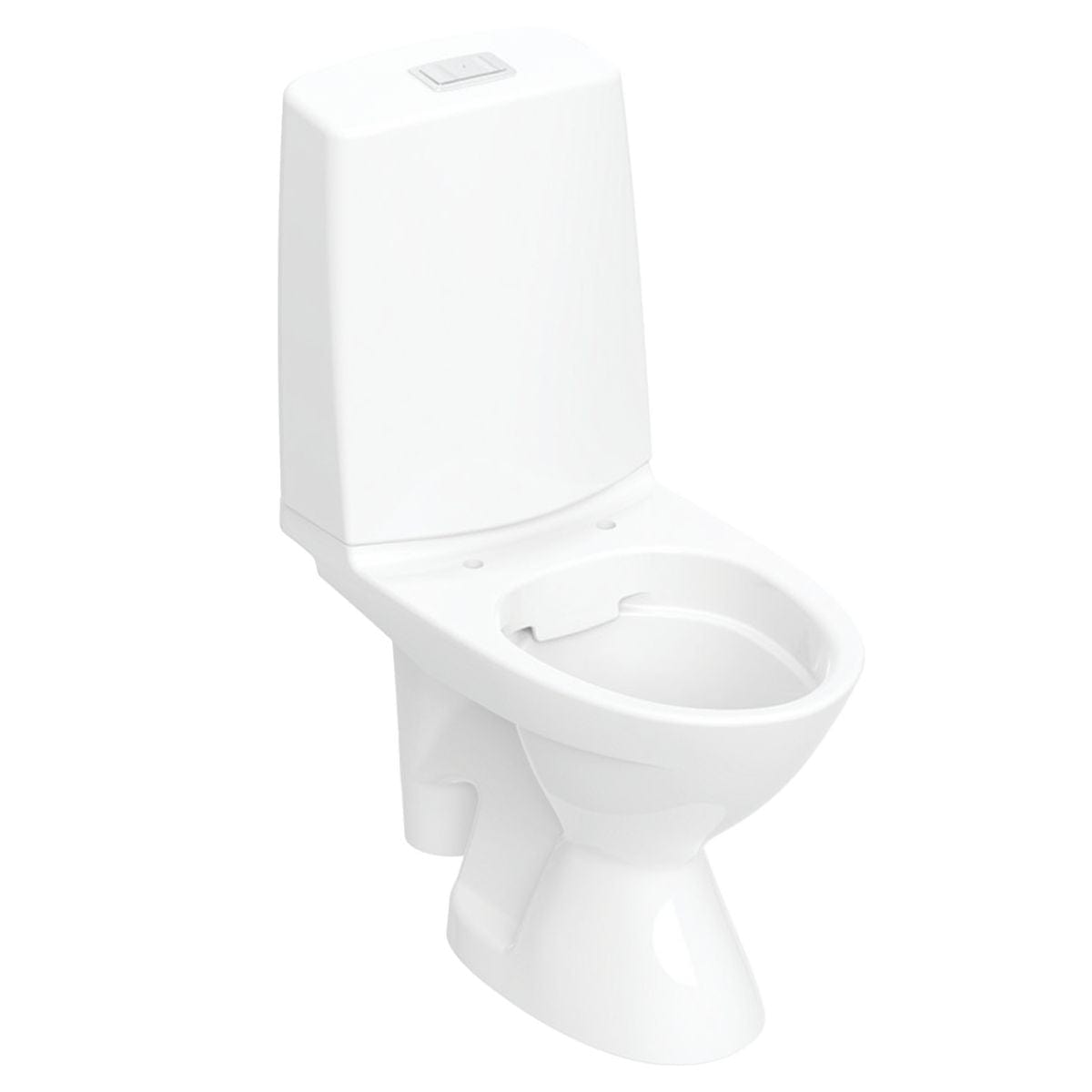 Porsgrund Glow 63 Toalett Rimfree Hvit / Dobbel / Uten skruehull Porsgrund Gulvstående toalett GRO-6002902